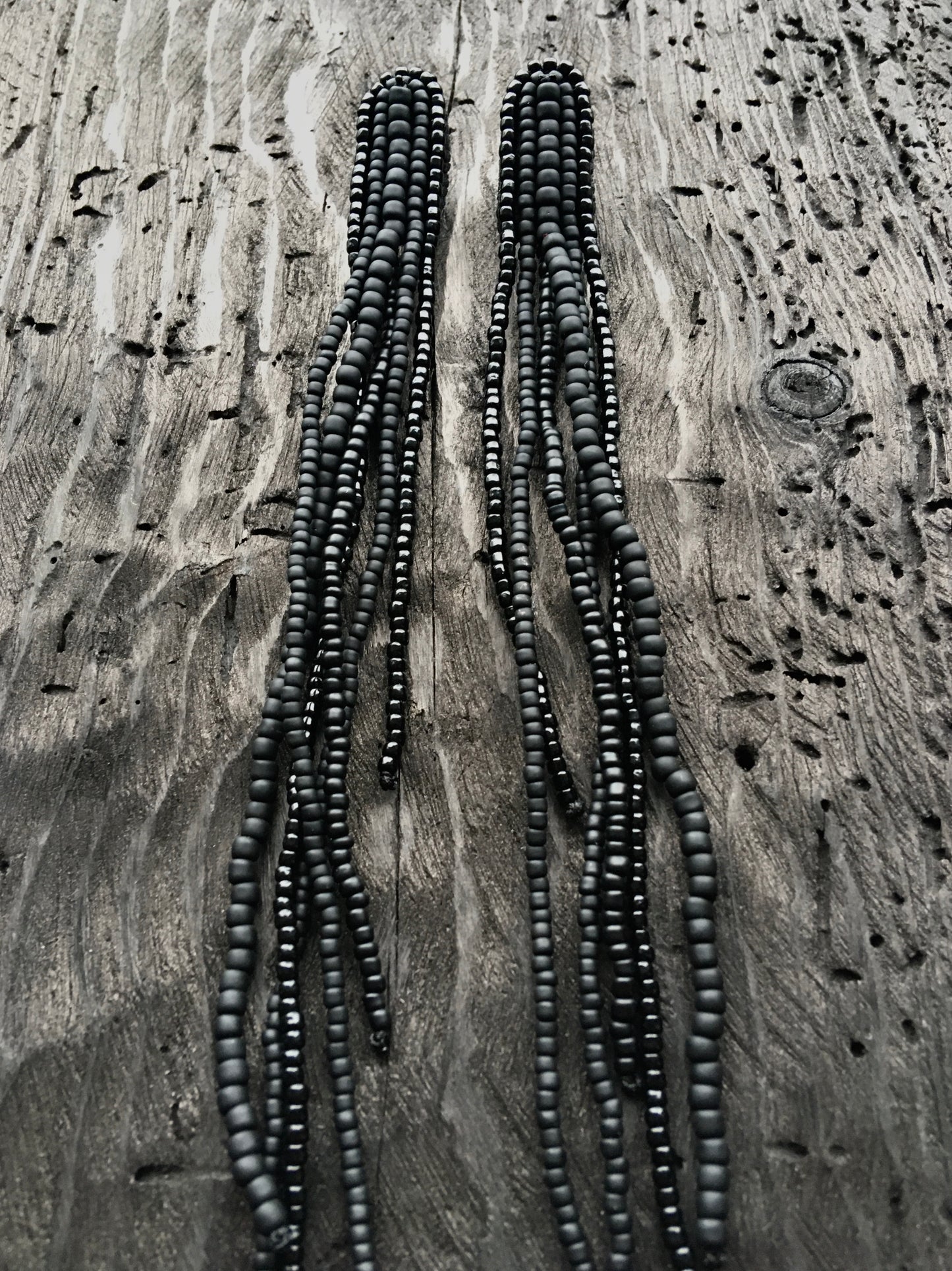LONG TOHO GLASS EARRINGS