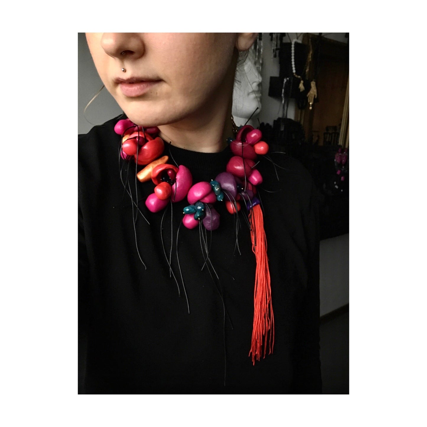 COLOURFUL POLYMER CLAY NECKLACE