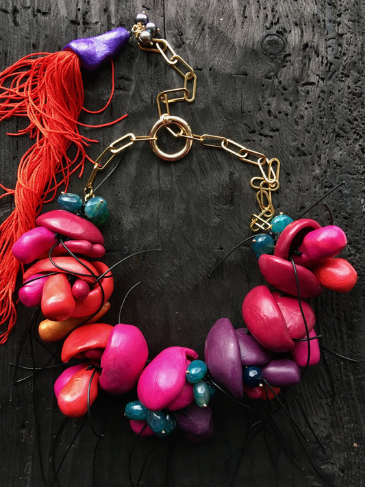 COLOURFUL POLYMER CLAY NECKLACE
