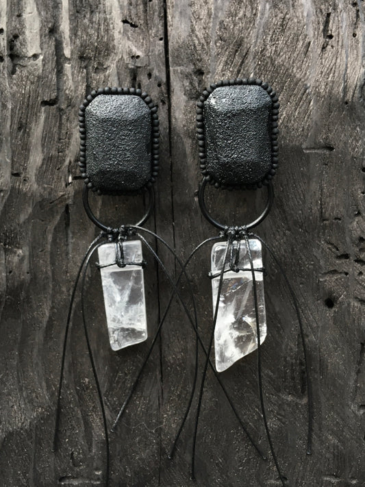 QUARTZ CRYSTAL EARRINGS