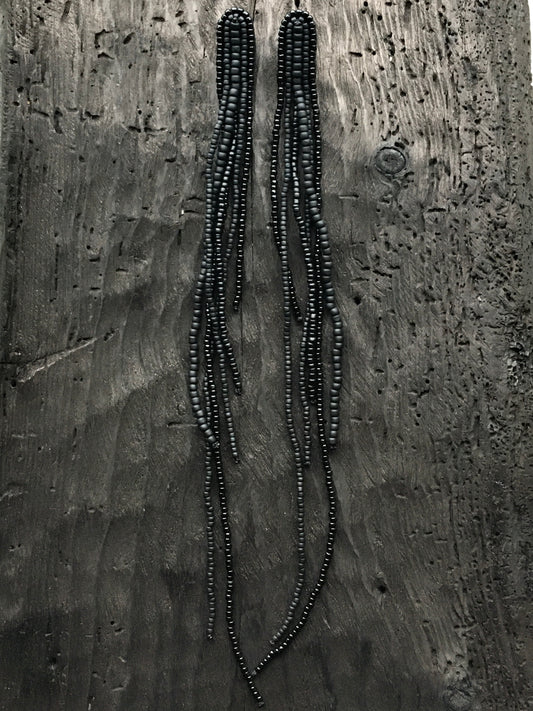 LONG TOHO GLASS EARRINGS