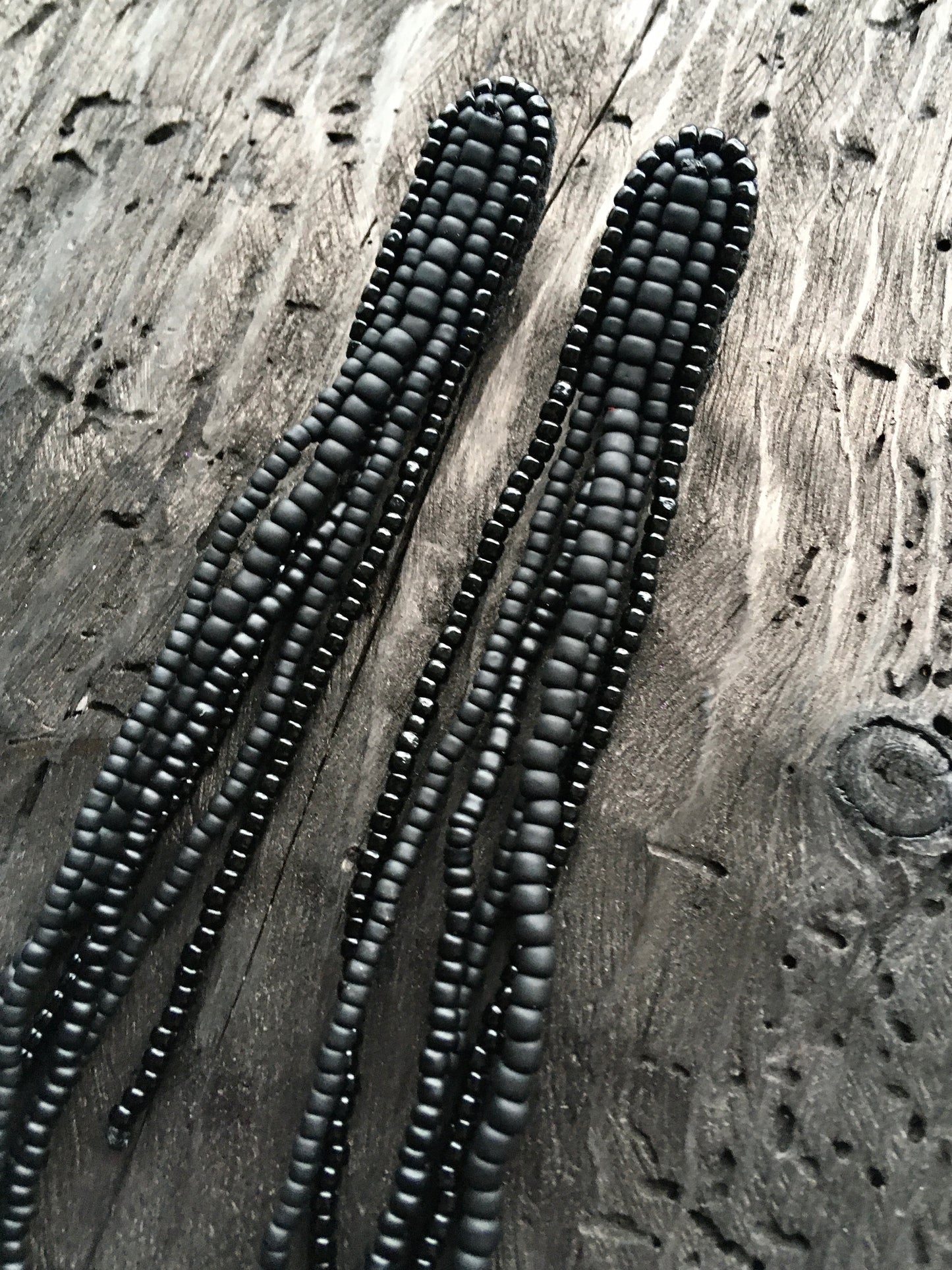 LONG TOHO GLASS EARRINGS