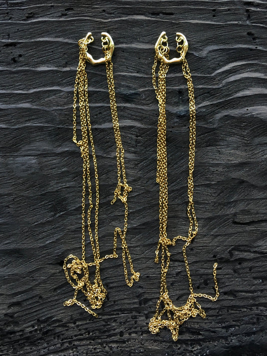 GOLDEN EAR CUFF EARRINGS