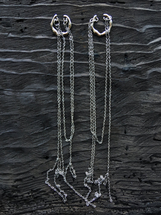 SILVER EAR CUFF EARRINGS