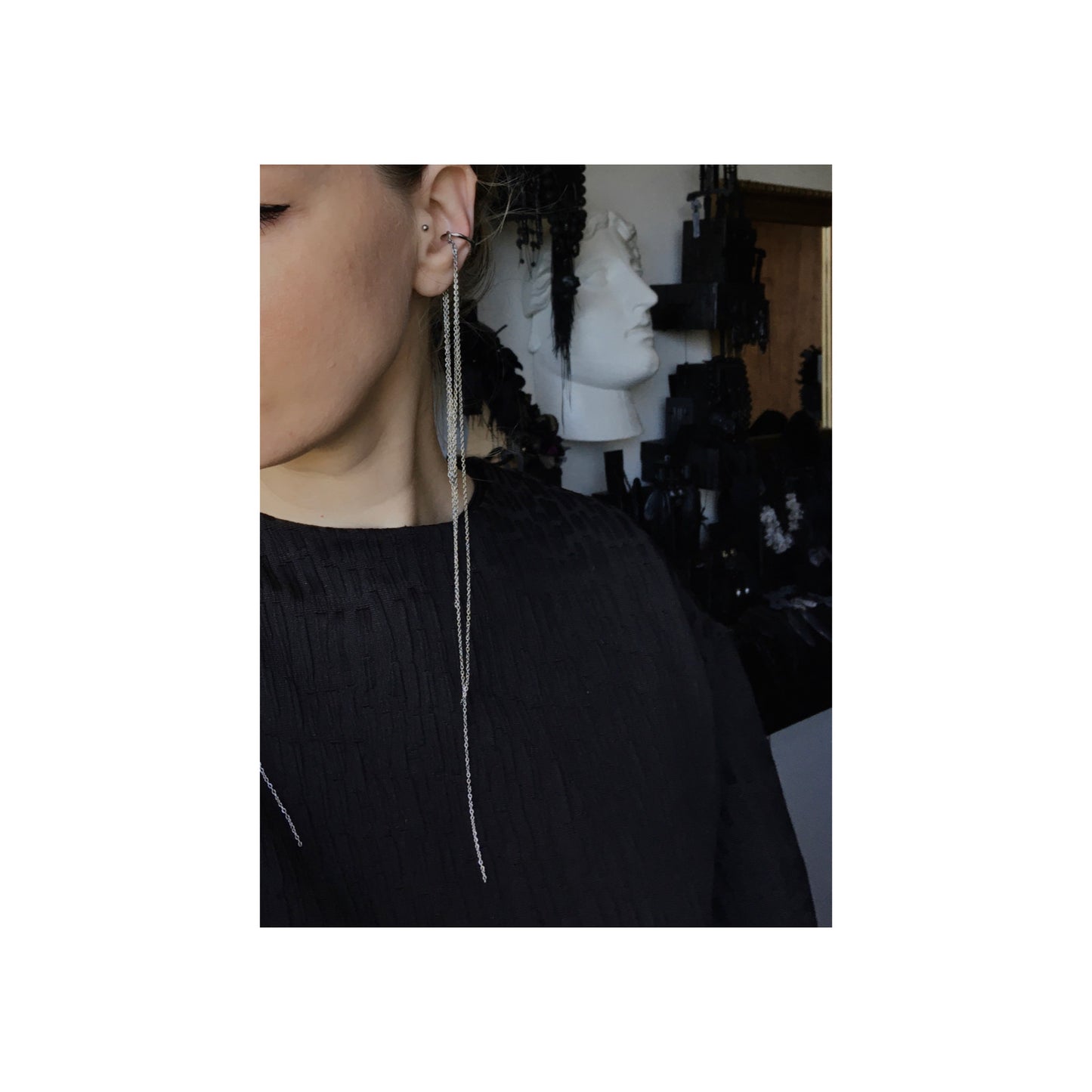 SILVER EAR CUFF EARRINGS